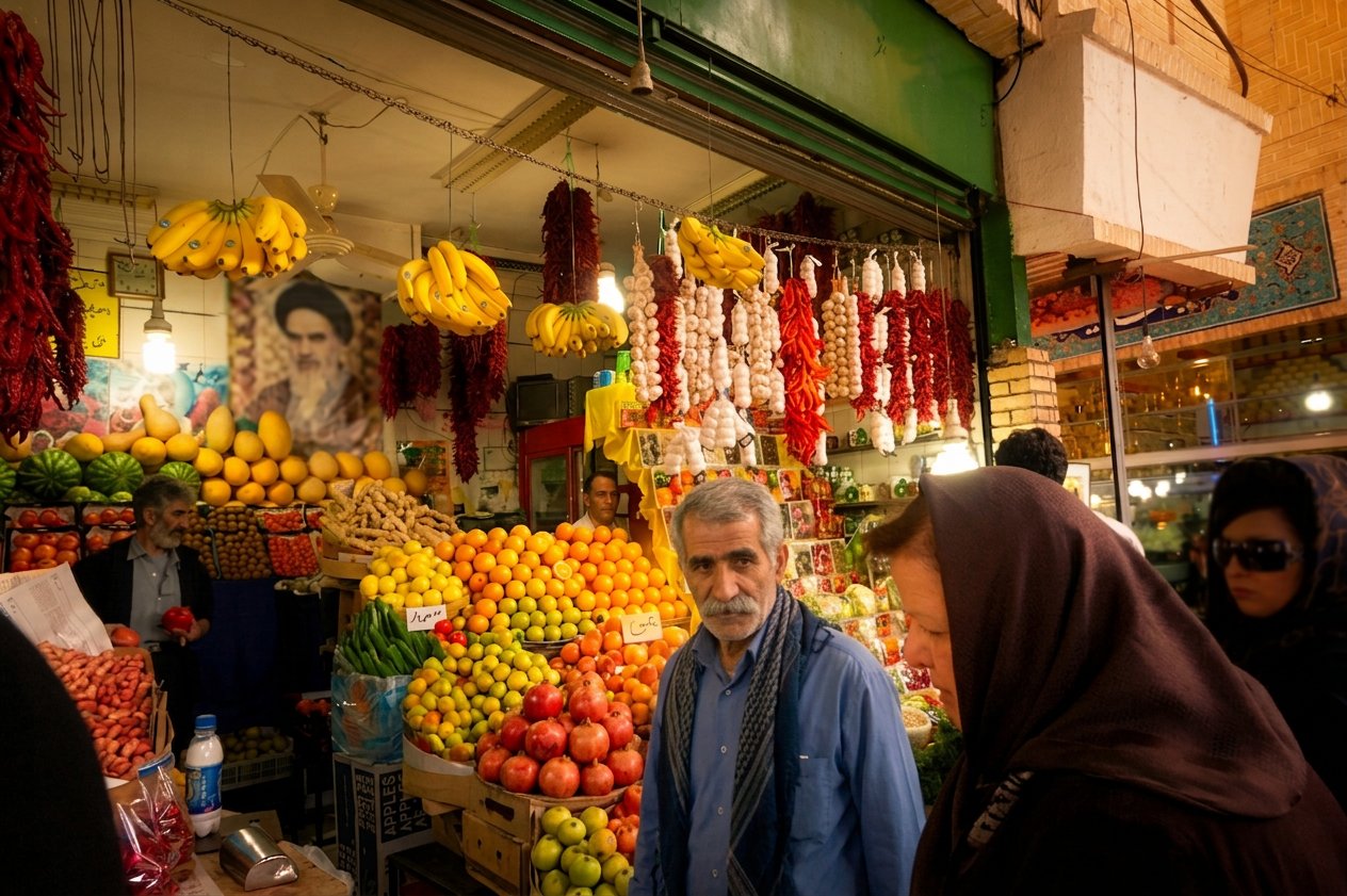 غرفه میوه در بازار